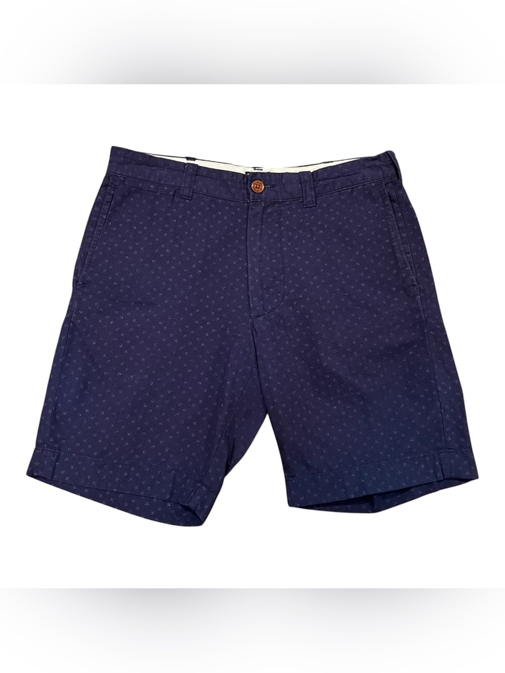 J. Crew 9” Stanton Navy All Over Floral Print Flat Front Shorts 30 Lightweight